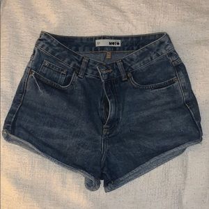 Top Shop Moto Denim Shorts